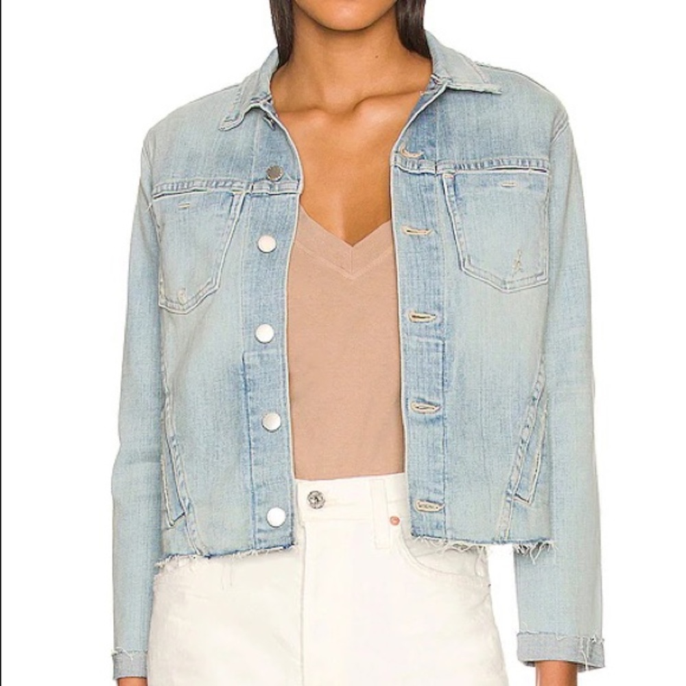 Lagence Janelle Cropped Denim Jacket Size Extra Small